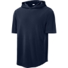 Custom Sport-Tek Club Short Sleeve Hoodie True Navy Blue