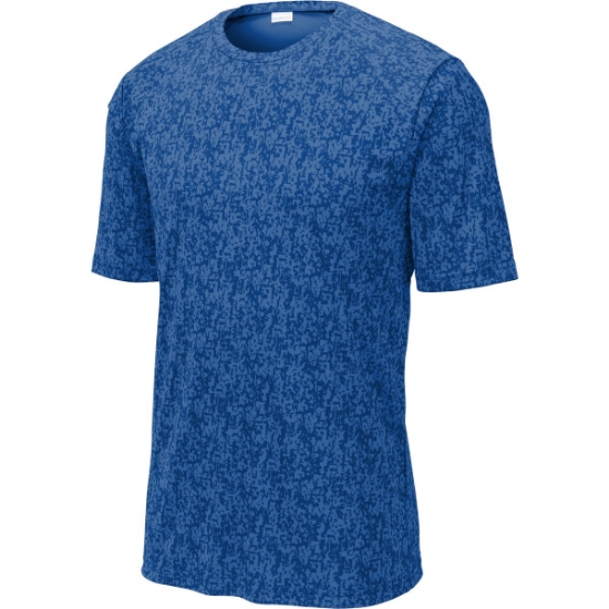 Custom Sport-Tek Digi Camo Tee. True Royal Blue