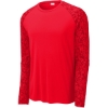 Custom Sport-Tek Long Sleeve Digi Camo Tee. True Red