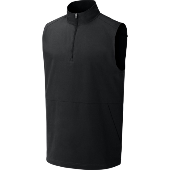Custom Sport-Tek Repeat 1/2-Zip Vest Black