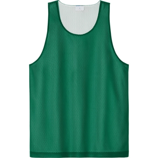 Custom Sport-Tek PosiCharge Reversible Mesh Tank Kelly Green/White