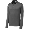 Custom Sport-Tek Posi-UV Pro Long Sleeve Polo. Dark Smoke Gry