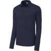 Custom Sport-Tek Posi-UV Pro Long Sleeve Polo. True Navy Blue