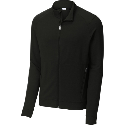 Custom Sport-Tek Sport-Wick Flex Fleece Full-Zip. Black