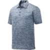 Custom Sport-Tek PosiCharge Electric Heather Polo. True Navy Blue Electric