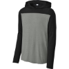 Custom Sport-Tek Halftime Long Sleeve Hoodie Black/Vintage Hthr Gray