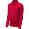 Custom Sport-Tek PosiCharge RacerMesh Long Sleeve Polo. True Red