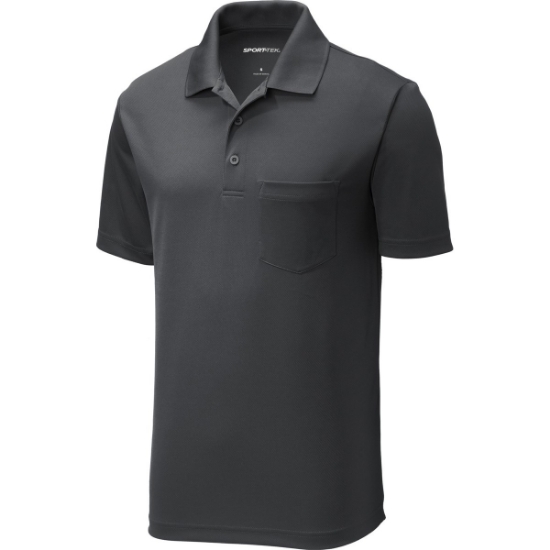 Custom Sport-Tek PosiCharge RacerMesh Pocket Polo. Graphite Grey