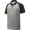 Custom Sport-Tek PosiCharge RacerMesh Raglan Heather Block Polo. Grey Hthr/Blk