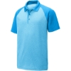 Custom Sport-Tek PosiCharge RacerMesh Raglan Heather Block Polo. Pond BH/Pond B