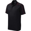 Custom Sport-Tek Micropique Sport-Wick Piped Polo. Black/True Red
