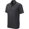 Custom Sport-Tek Micropique Sport-Wick Piped Polo. Iron Grey/Wht