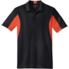 Custom Sport-Tek Side Blocked Micropique Sport-Wick Polo. Black/Deep Orange