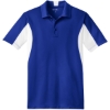 Custom Sport-Tek Side Blocked Micropique Sport-Wick Polo. True Royal Blue/White
