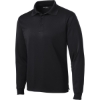 Custom Sport-Tek Long Sleeve Micropique Sport-Wick Polo. Black
