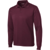 Custom Sport-Tek Long Sleeve Micropique Sport-Wick Polo. Maroon Red