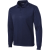 Custom Sport-Tek Long Sleeve Micropique Sport-Wick Polo. True Navy Blue