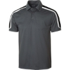 Custom Sport-Tek Tricolor Shoulder Micropique Sport-Wick Polo. Iron Gray/Black/White