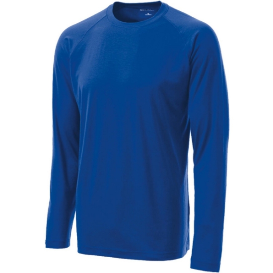 Custom Sport-Tek Long Sleeve Ultimate Performance Crew. True Royal Blue