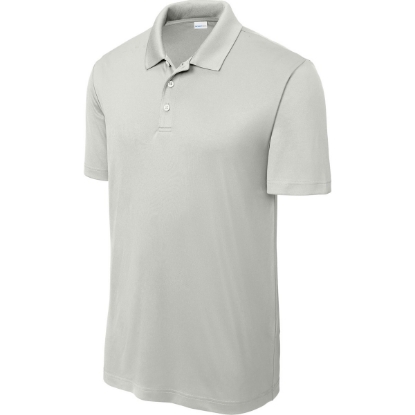 Custom Sport-Tek PosiCharge Re-Compete Polo Silver
