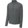 Custom Sport-Tek Sport-Wick Stretch 1/4-Zip Pullover. Charcoal Gray Heather