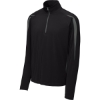 Custom Sport-Tek Sport-Wick Stretch 1/4-Zip Colorblock Pullover. Black/Charcoal Gray
