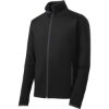 Custom Sport-Tek Sport-Wick Stretch Contrast Full-Zip Jacket. Blk/Char Grey