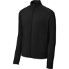 Custom Sport-Tek Sport-Wick Stretch Full-Zip Cadet Jacket Black