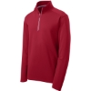 Custom Sport-Tek Sport-Wick Textured 1/4-Zip Pullover. Deep Red