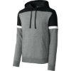 Custom Sport-Tek Drive Fleece Colorblock Hoodie Black/Vintage Heather Gray