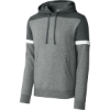 Custom Sport-Tek Drive Fleece Colorblock Hoodie Dark Smoke Gray/Vintage Heather