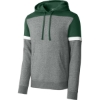 Custom Sport-Tek Drive Fleece Colorblock Hoodie Forest Green/Vintage Heather Gray