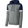 Custom Sport-Tek Drive Fleece Colorblock Hoodie True Navy Blue/Vintage Heather Gray