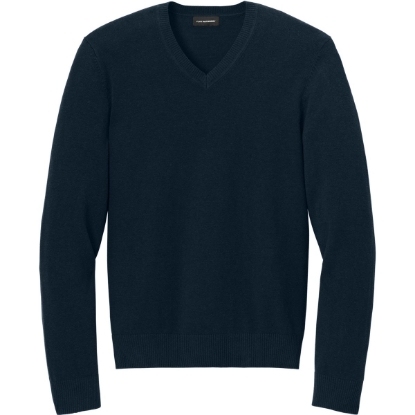 Custom Port Authority Easy Care V-Neck Sweater River Blue Navy