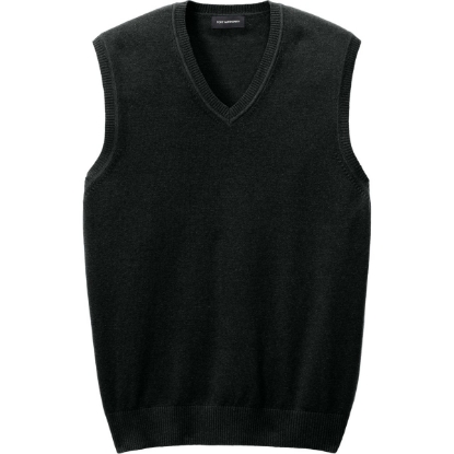 Custom Port Authority Easy Care Sweater Vest Deep Black