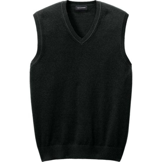 Custom Port Authority Easy Care Sweater Vest Deep Black