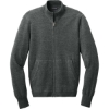 Custom Port Authority Easy Care Full-Zip Sweater Charcoal Heather Gray