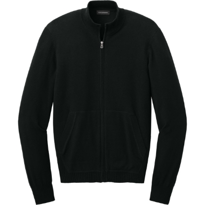 Custom Port Authority Easy Care Full-Zip Sweater Deep Black