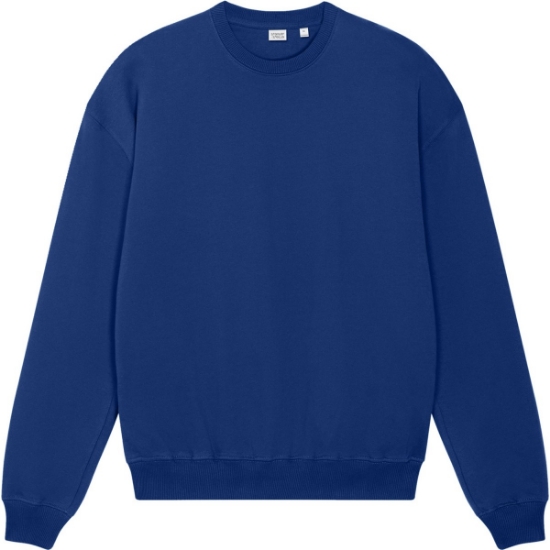 Custom Stanley/Stella Unisex Ledger Dry Crewneck Sweatshirt Worker Blue