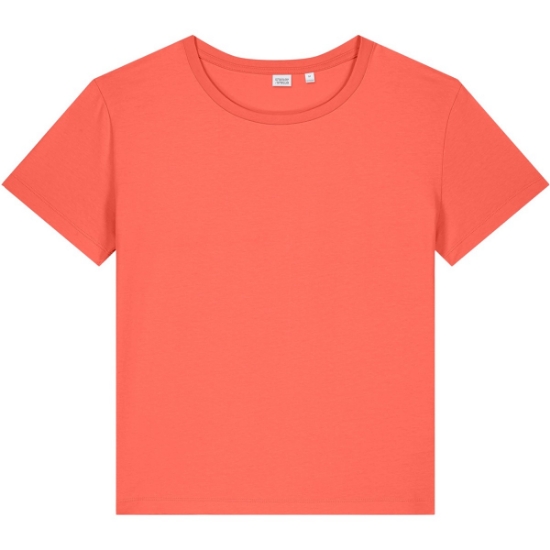 Custom Stanley/Stella Womens Stella Serena Scoop Neck Tee Fiesta Orange