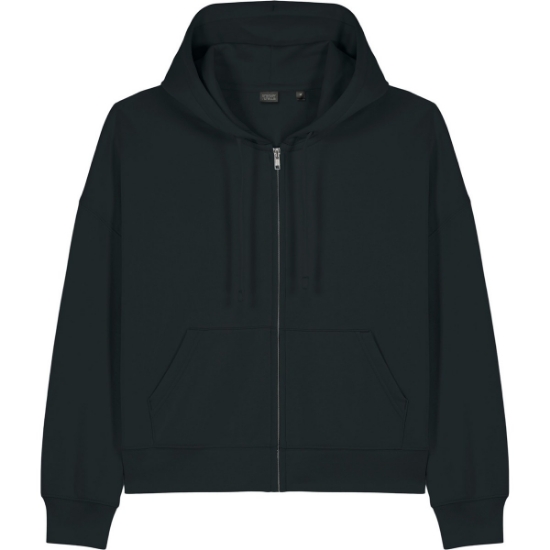 Custom Stanley/Stella Womens Stella Ida Full-Zip Hooded Sweatshirt Black