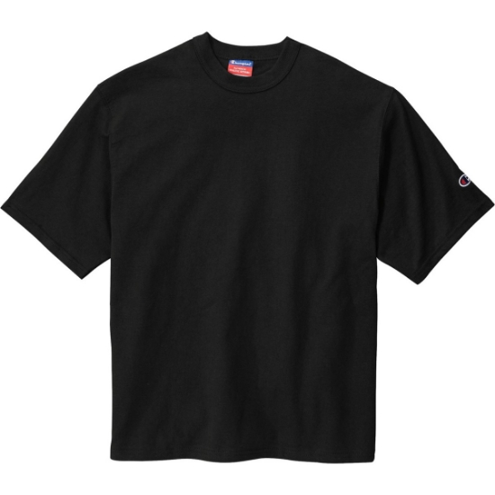Custom Champion Heritage 7-Oz. Jersey Tee Black