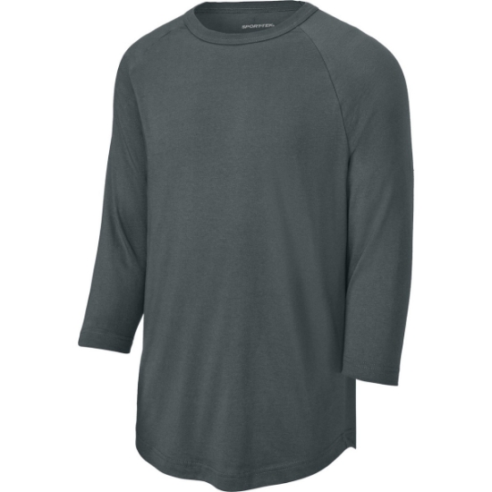Custom Sport-Tek Colorblock Raglan Jersey. IronGrey