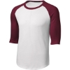 Custom Sport-Tek Colorblock Raglan Jersey. White/Cardinal