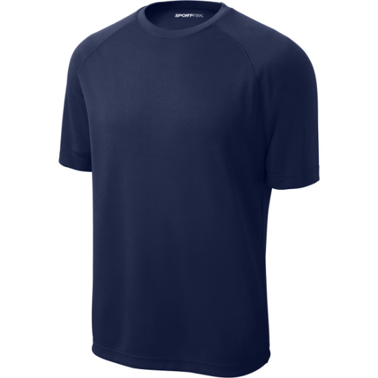 Custom Sport-Tek Dry Zone Short Sleeve Raglan T-Shirt. True Navy Blue