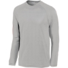 Custom Sport-Tek Dry Zone Long Sleeve Raglan T-Shirt. Silver