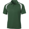 Custom Sport-Tek Dry Zone Colorblock Raglan Polo. Forest Green/White