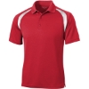 Custom Sport-Tek Dry Zone Colorblock Raglan Polo. True Red/White