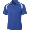 Custom Sport-Tek Dry Zone Colorblock Raglan Polo. True Royal Blue/White