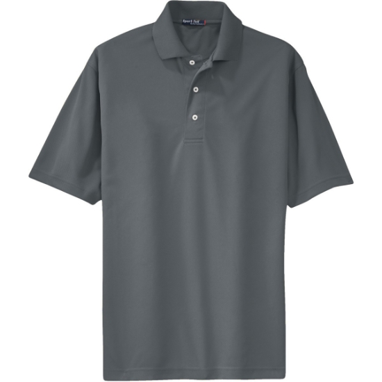 Custom Sport-Tek Tall Dri-Mesh Polo. Steel Gray
